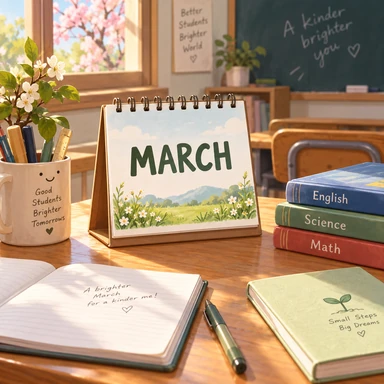 March: 3月