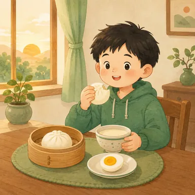 breakfast: 朝食