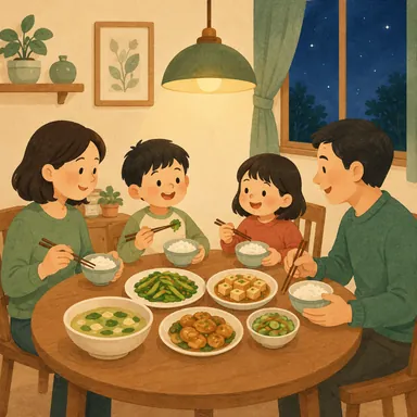 dinner: 夕食