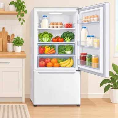 fridge: 冷蔵庫
