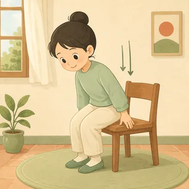 sit down: 腰を下ろす