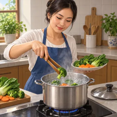 boiled: ゆでた