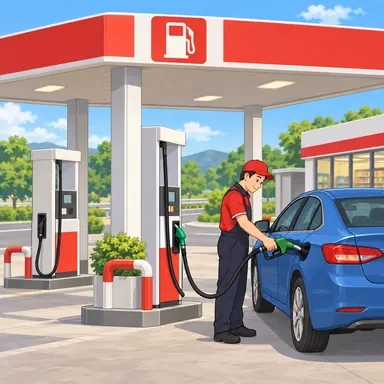 petrol station: ガソリンスタンド