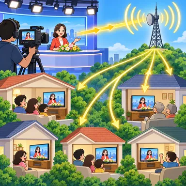broadcast: 放送する