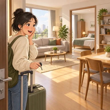 furnished: 家具付きの