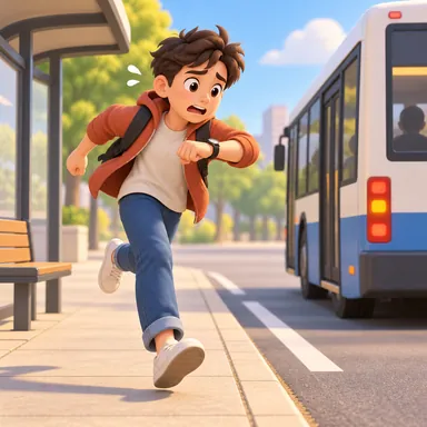 in a hurry: 急いでいる