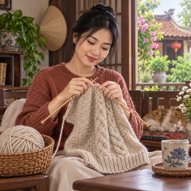 knitting: 編み物
