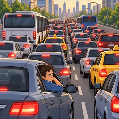 traffic jam: 渋滞