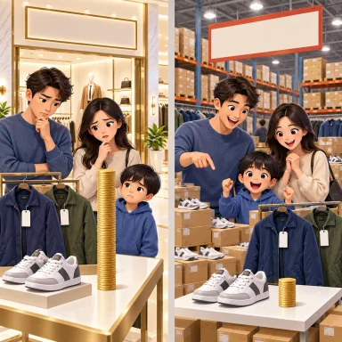 outlet store: 値引き販売の店