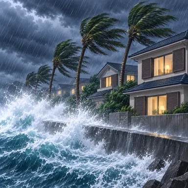 typhoon: 太平洋の激しい熱帯の嵐