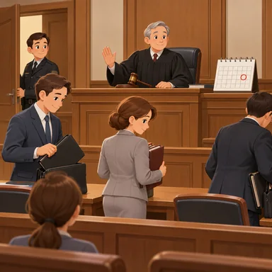 adjourn: 会議や裁判を一時休みにする