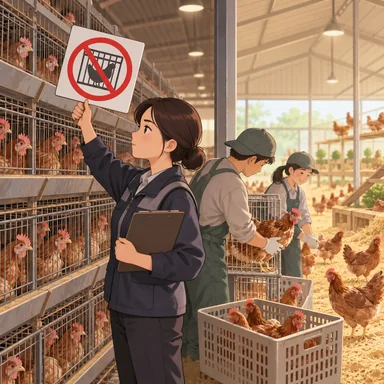 battery farming: かごに詰めて育てる畜産