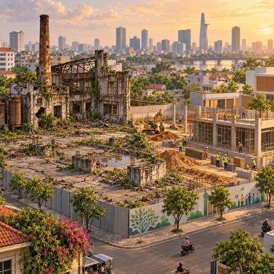 brownfield site: 一度使われて空いた土地