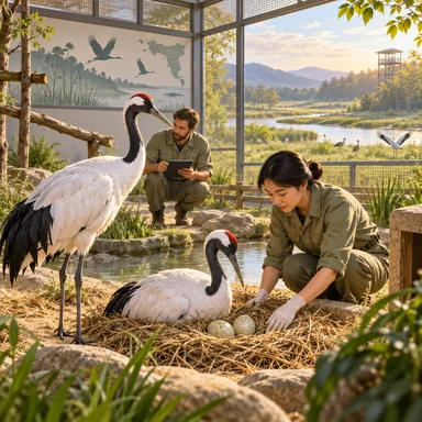 captive breeding: 人の手で育てて殖やすこと
