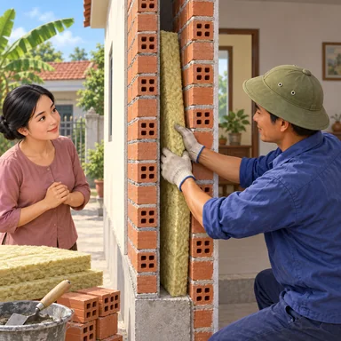 cavity wall: すき間のある二重の壁