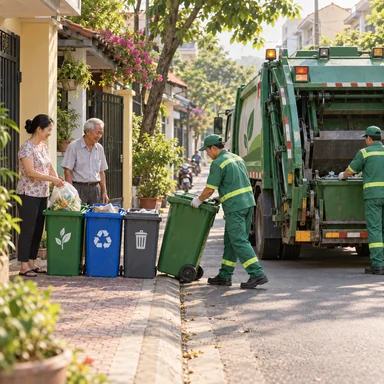 curbside collection: 道ばたに出して集める回収