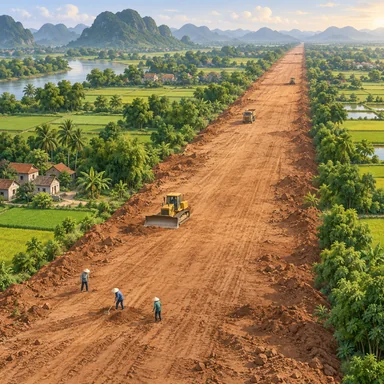 a swathe of land: 広く長い一帯の土地