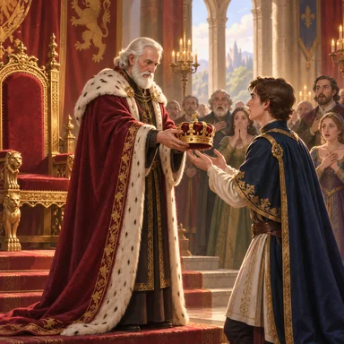 abdication of a throne: 位を退いて譲ること