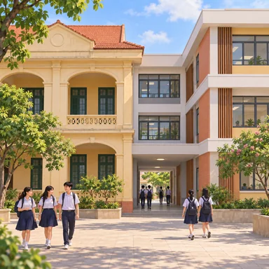 adjoin a building: 建物に接してつながる