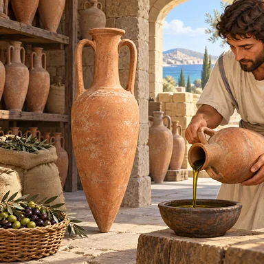 amphora: 取っ手が二つある細口の古い壺