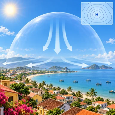 anticyclone: 晴れをもたらす高い気圧の渦