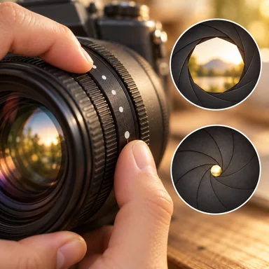aperture setting: レンズの絞りの開き具合