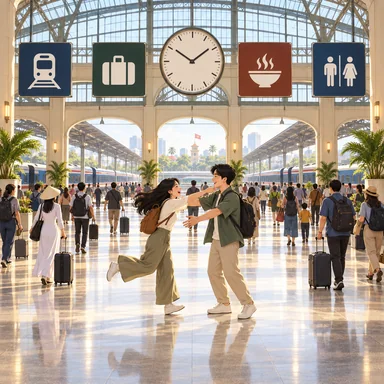 concourse of a station: 駅の広い集散の空間