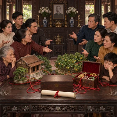 imbroglio over a will: เรื่องวุ่นวายอื้อฉาวต่อสาธารณะเกี่ยวกับพินัยกรรม